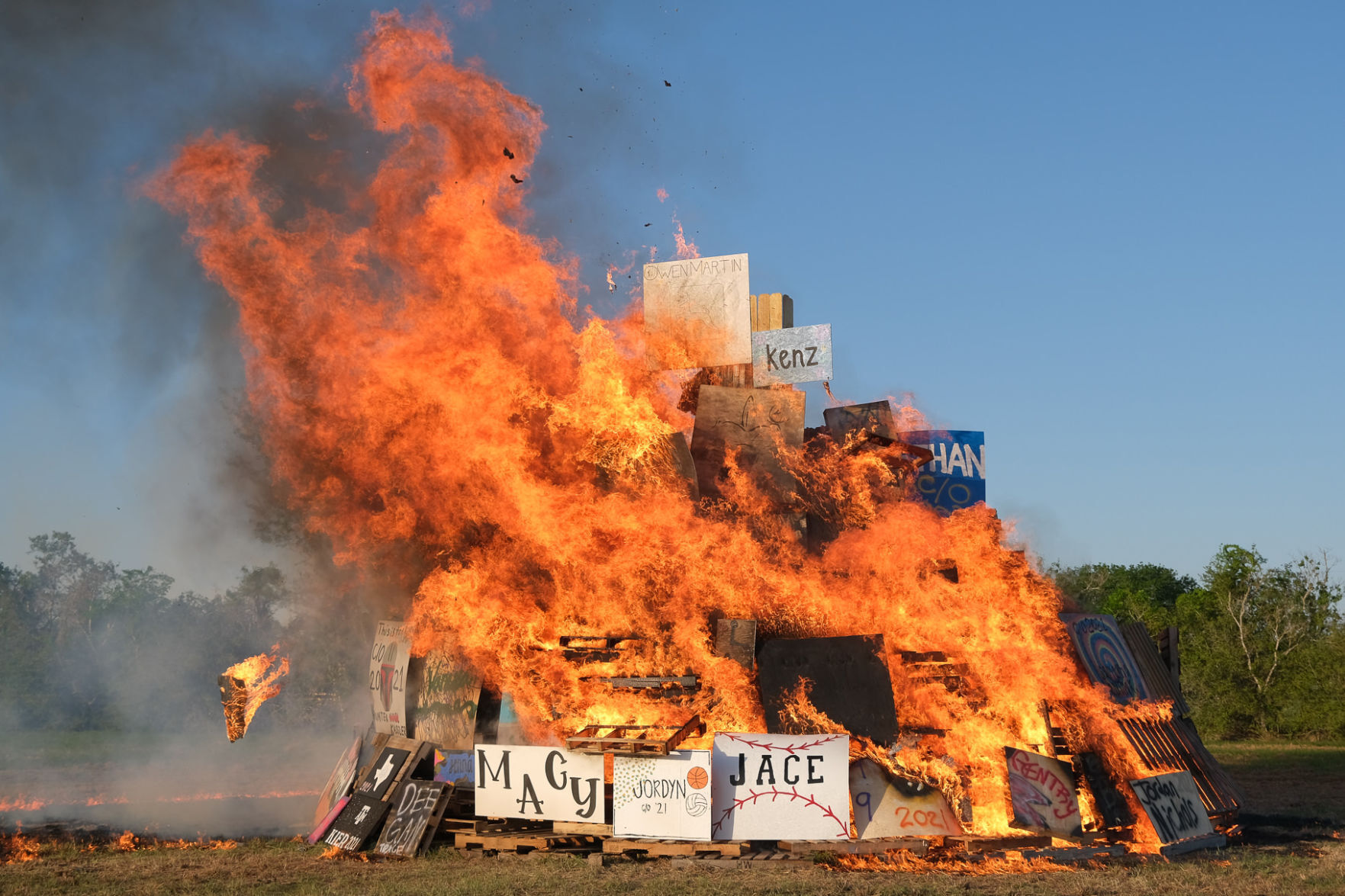 Danbury Class of 2021 celebrates with bonfire